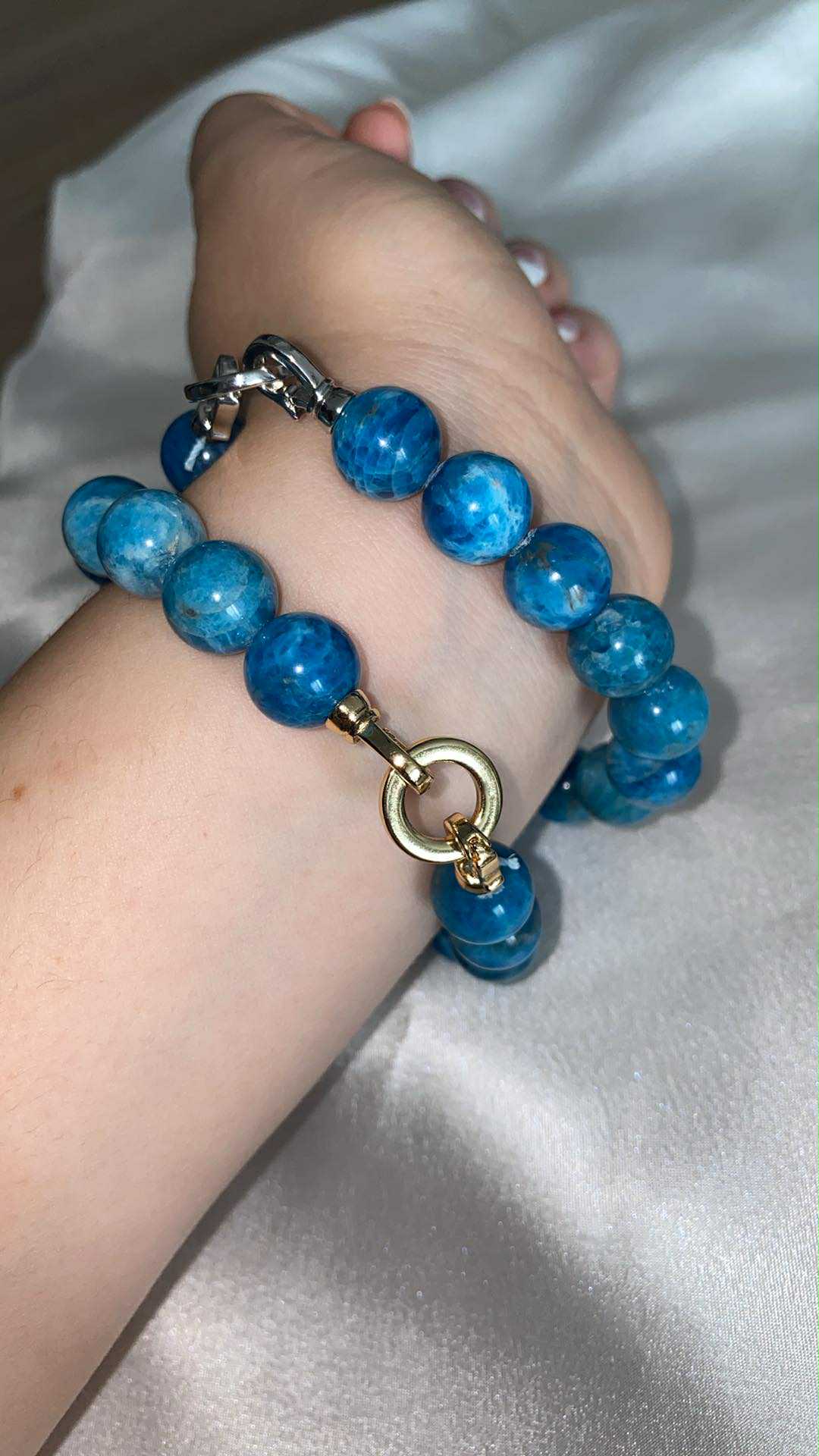Apatite bleue AA+ / 18 - 19 cm