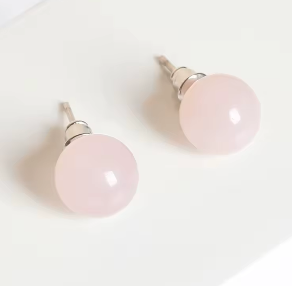 Boucles d'oreilles quartz rose