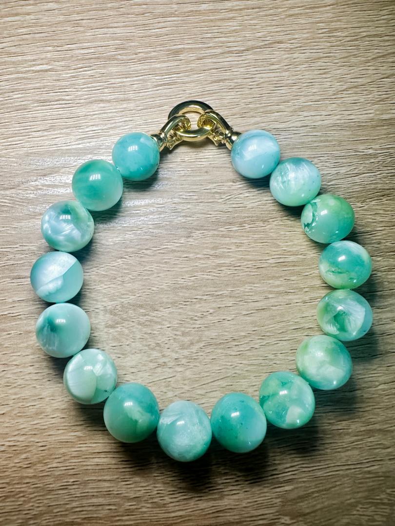 Pierre de Lune Verte AA (Garnierite) / 18 - 19 cm
